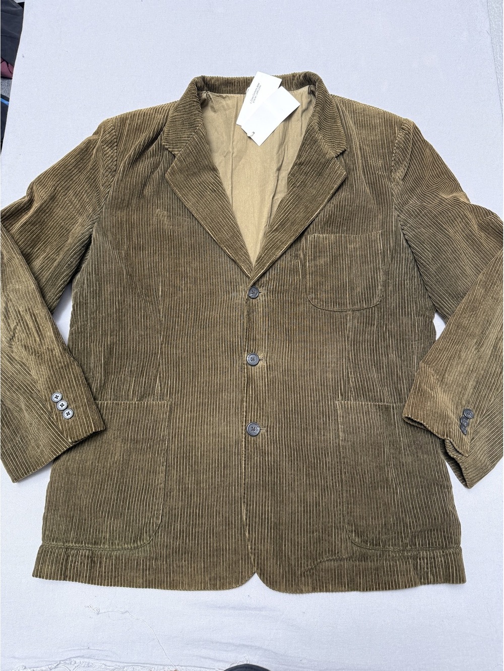 J.Crew Mens Corduroy Jacket Olive Green Blazer 31 x 24.5 -L